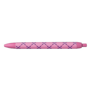 Purple Pixelated Pattern Pen