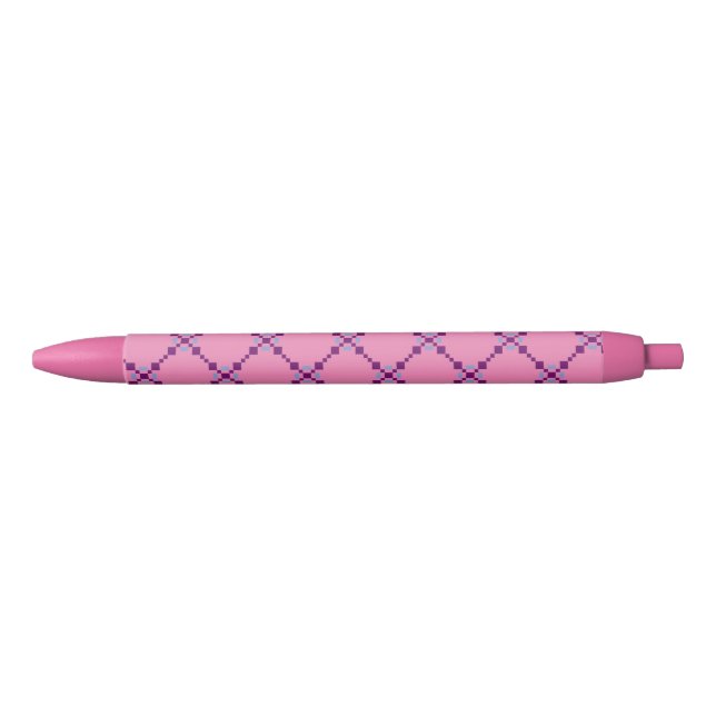 Purple Pixelated Pattern Pen (Front)
