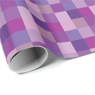 Purple Pixelated Pattern   Pixel Art Wrapping Paper