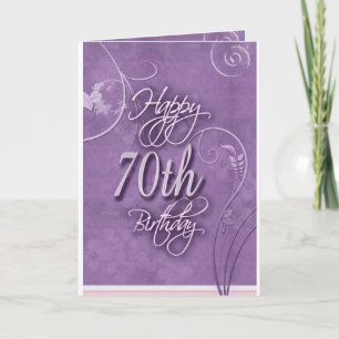 Purple pizazz for 70th birthday card