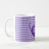 Purple Plaid and Teapot Coffee Mug (Left)