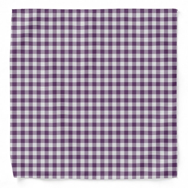 Purple Plaid Bandana (Front)