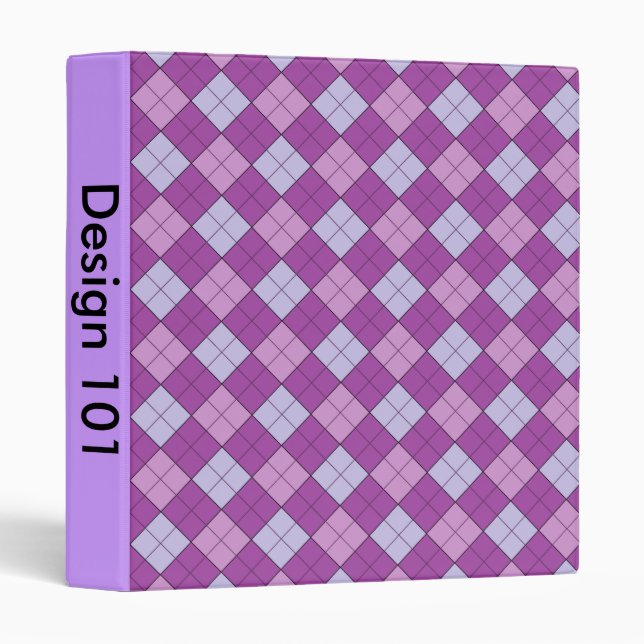 Purple Plaid Binder (Front/Spine)