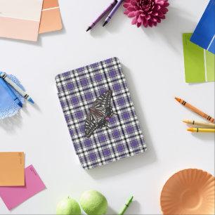 Purple Plaid Butterfly iPad Case HAMbyWG