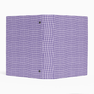 Purple Plaid Checker Seamless Pattern Mini Binder