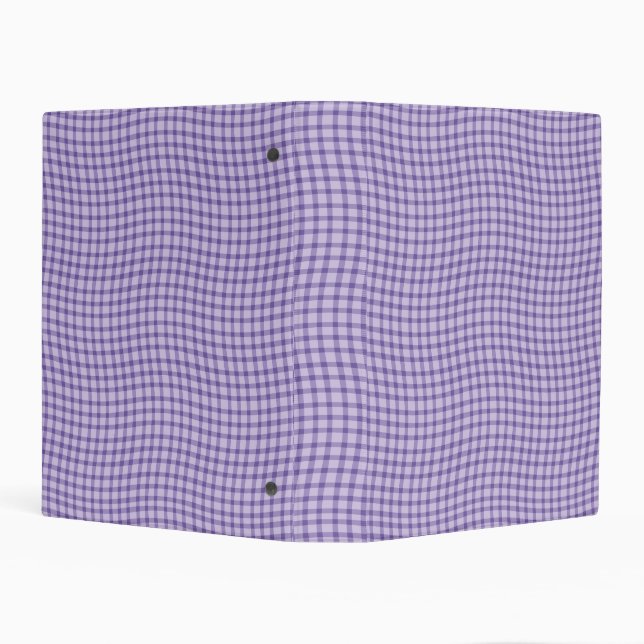 Purple Plaid Checker Seamless Pattern Mini Binder (Background)