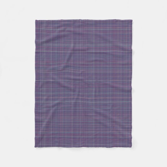 Purple Plaid Fleece Blanket (Front)