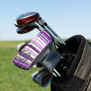 Purple Plaid - Inspired by the Purple Lilac Flower Golf Head Cover