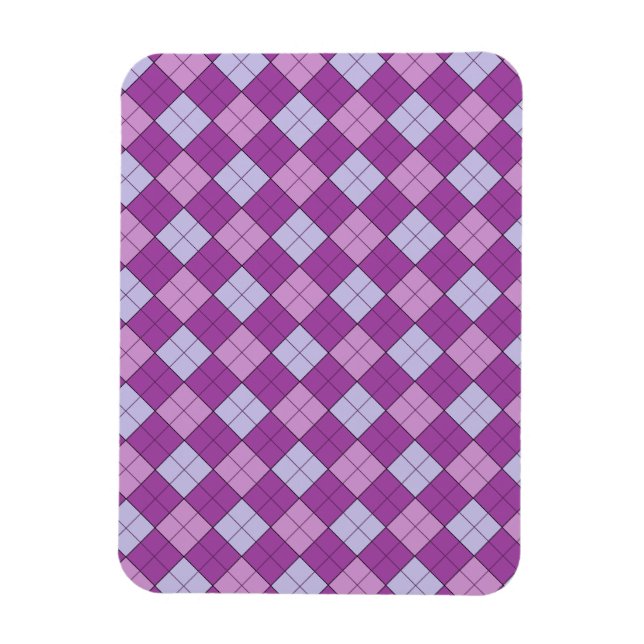 Purple Plaid Magnet (Vertical)