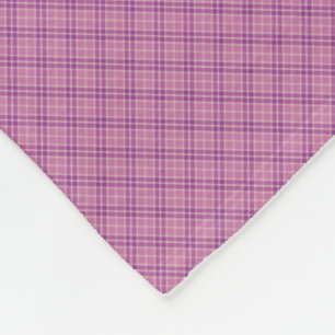 Purple Plaid Pattern Fleece Blanket