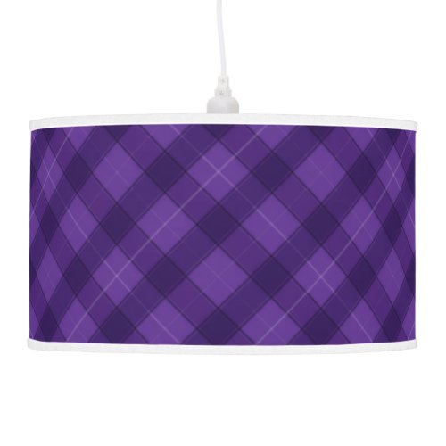 Purple Plaid Pendant Lamp