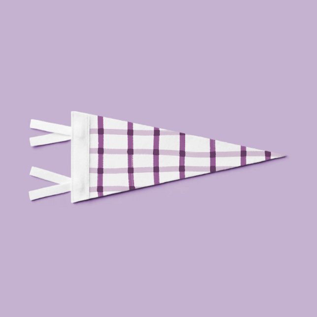Purple Plaid Pennant Flag (Creator Uploaded)