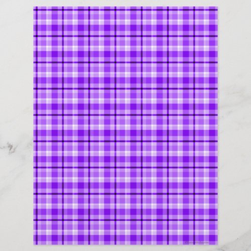 Purple Plaid Scrapbook Paper