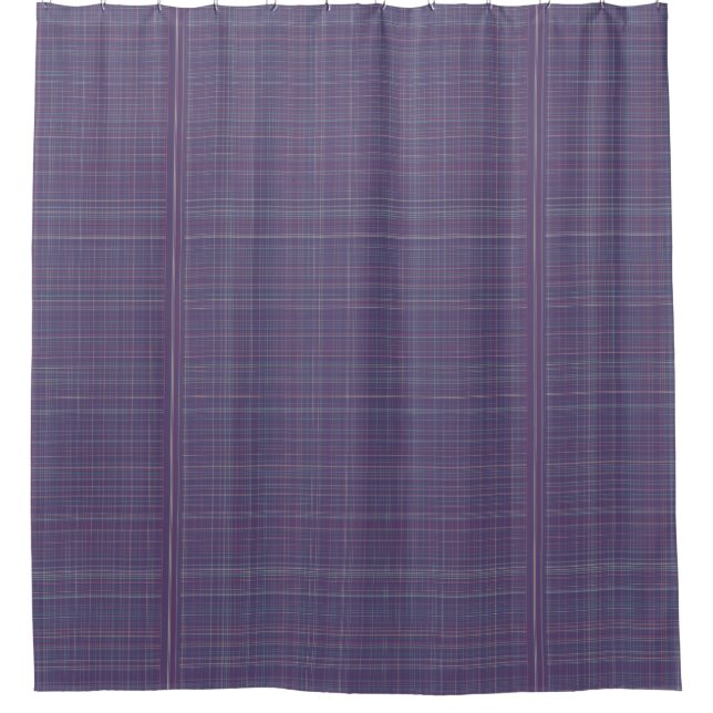 Purple Plaid Shower Curtain (Front)