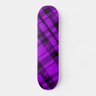 Purple Plaid Skateboard Deck