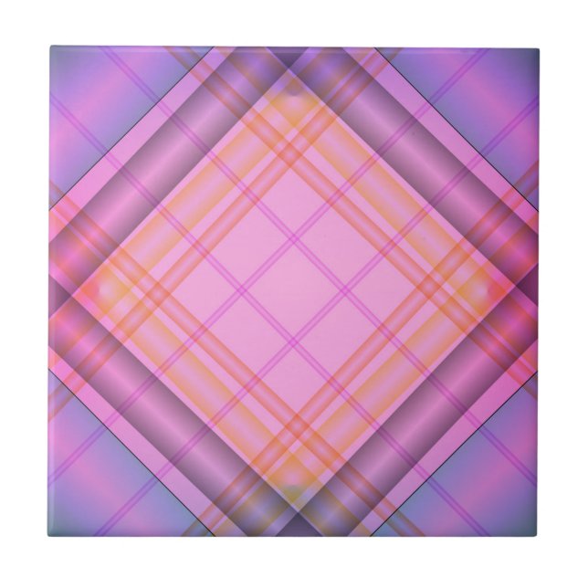 Purple Plaid Tile (Front)