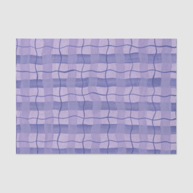 Purple Plaid Tissue Paper (Front)