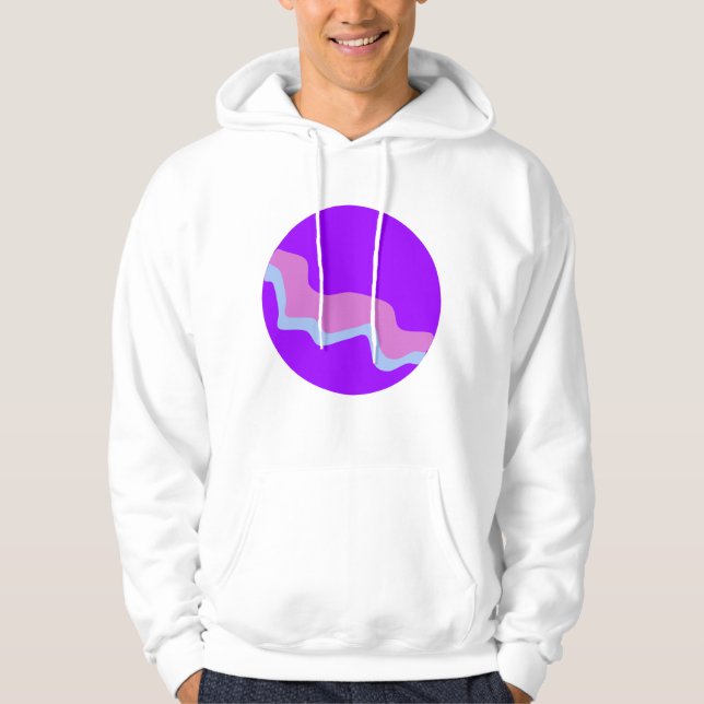 Purple Planet Mens Hoodie (Front)