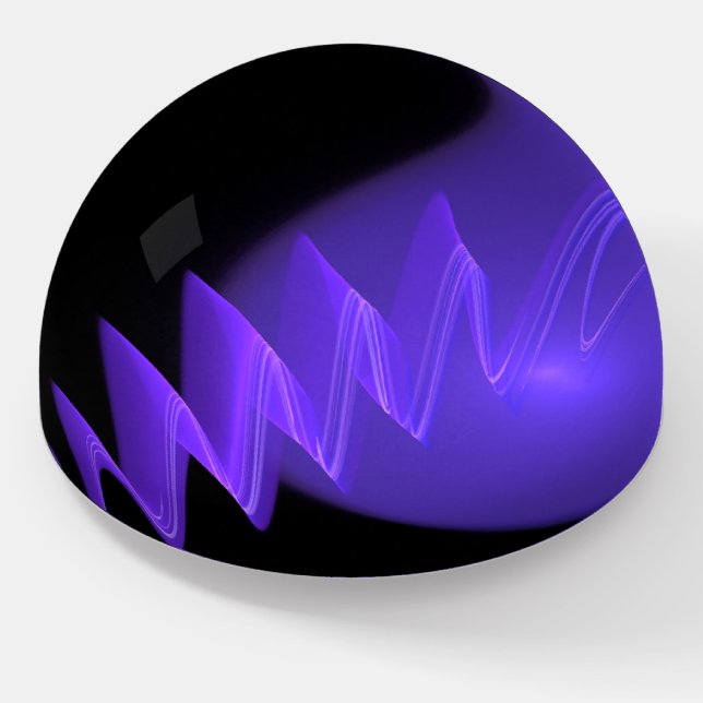 Purple planets, modern fractal  paperweight (Angled)