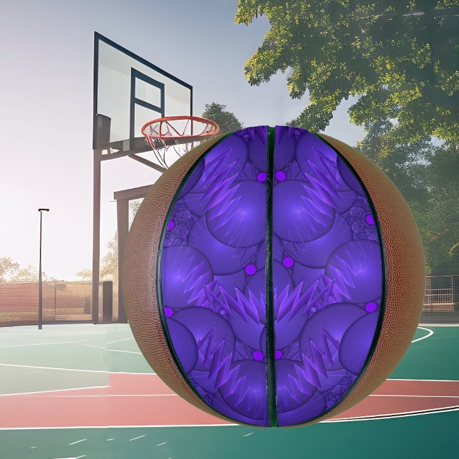 Purple planets, modern fractal pattern basketball (Creator Uploaded)