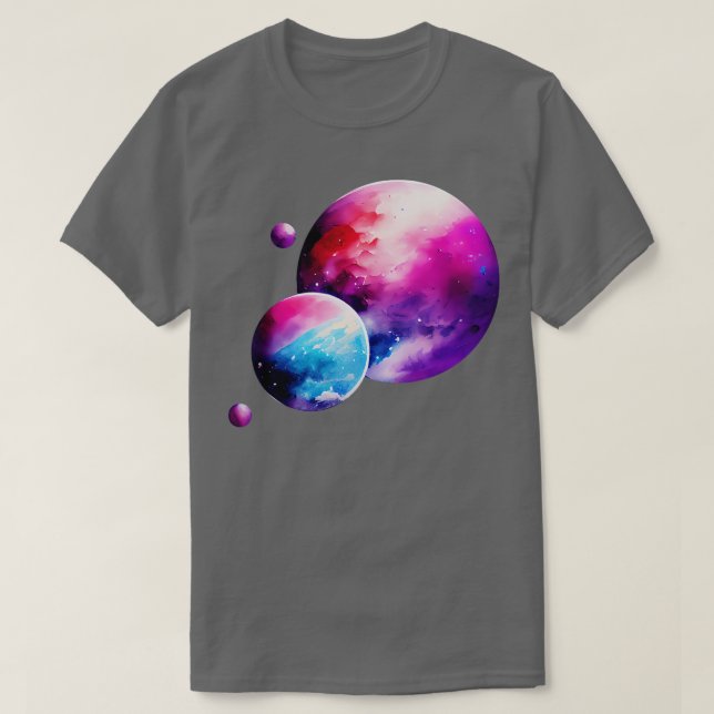 Purple planets T-Shirt (Design Front)