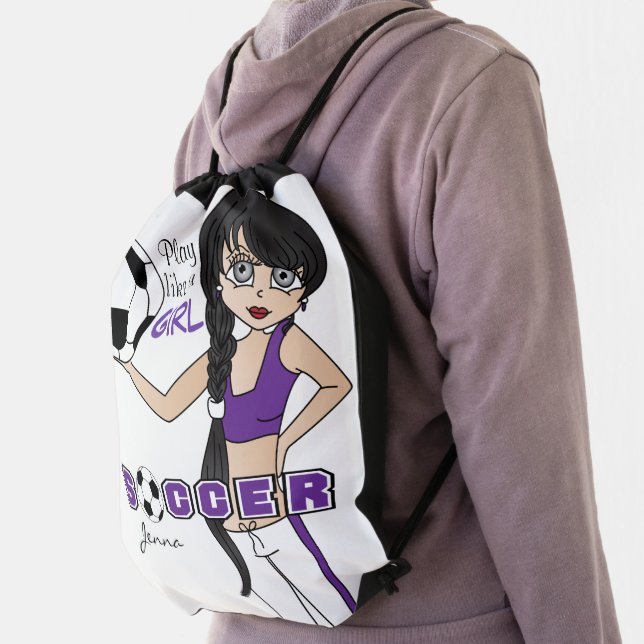 Purple, Play Like A Girl Soccer Backpack (Insitu)