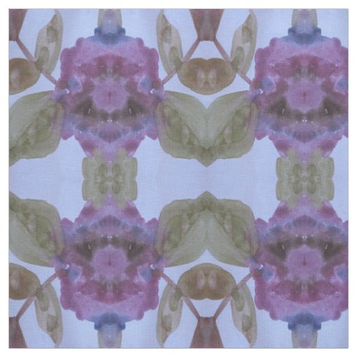 Purple Plum and Olive Green and Blue Fabric