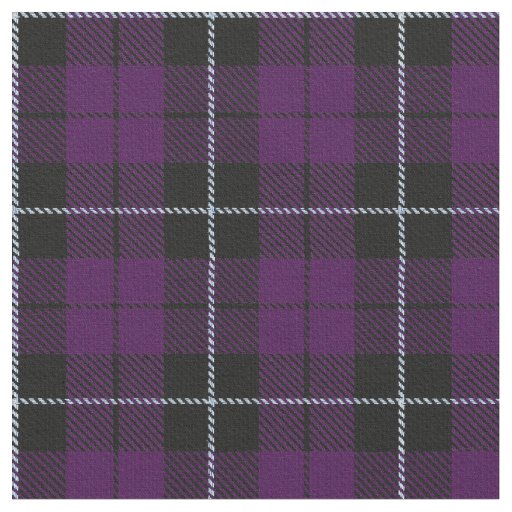 Purple/plum black w/white stripe plaid fabric