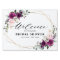 Purple Plum Blush Pink Roses Bridal Shower Welcome