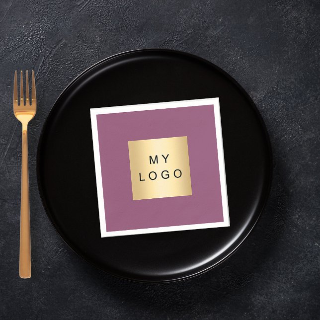 Purple plum business logo napkins (Creator Uploaded)