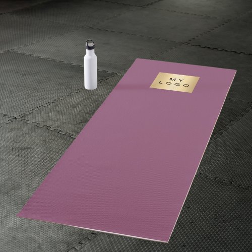 Purple plum company logo business yoga mat