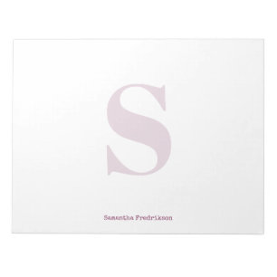 Purple Plum Dark Berry Monogram Stylish Typewriter Notepad