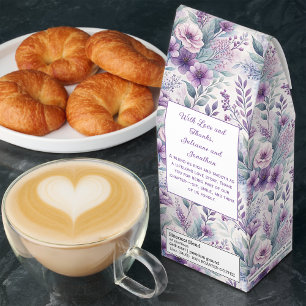 Purple Plum Floral Background Roast Coffee