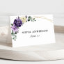 Purple Plum Ivory Gold  Guest Name  Place Card