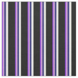 [ Thumbnail: Purple, Plum, Midnight Blue, White, and Black Fabric ]