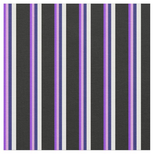 Purple, Plum, Midnight Blue, White, and Black Fabric
