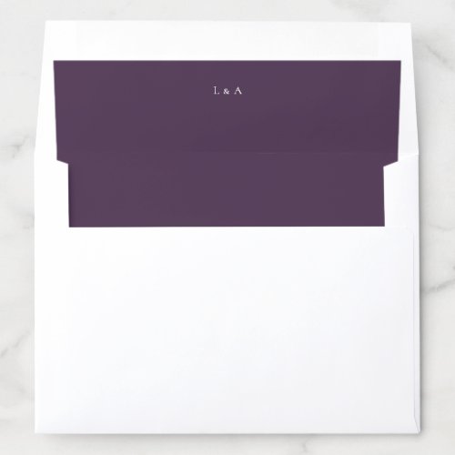 Purple Plum Modern Simple Envelope Liner