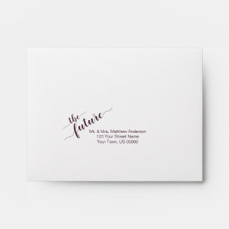 Purple Plum Pink Peonies The Future Mr. & Mrs. Envelope