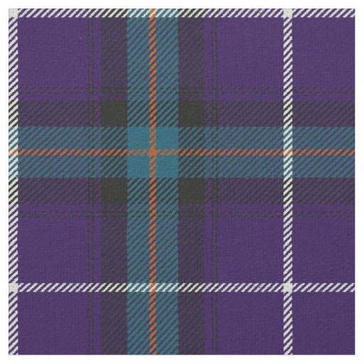 Purple plum, teal, deep orange/white stripe plaid fabric