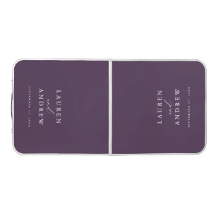 Purple Plum Wedding Personalized Beer Pong Table