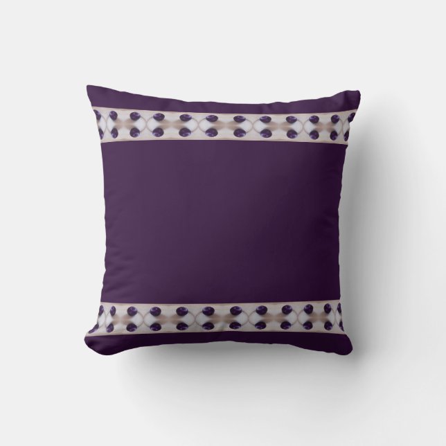 Purple Plums Throw Pillow (Front)