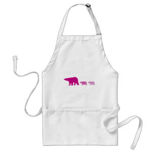 Purple Polar Bear Adult Apron