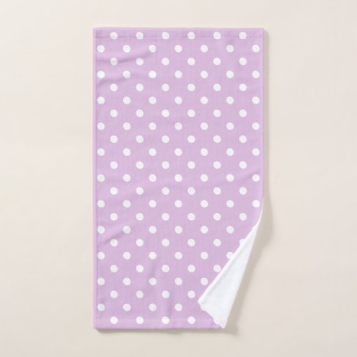 Purple Polka Dot Bath Towel Set Zazzle