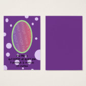 Purple Polka Dot Birth Announcement Cards (Front & Back)
