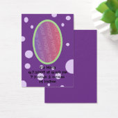 Purple Polka Dot Birth Announcement Cards (Desk)
