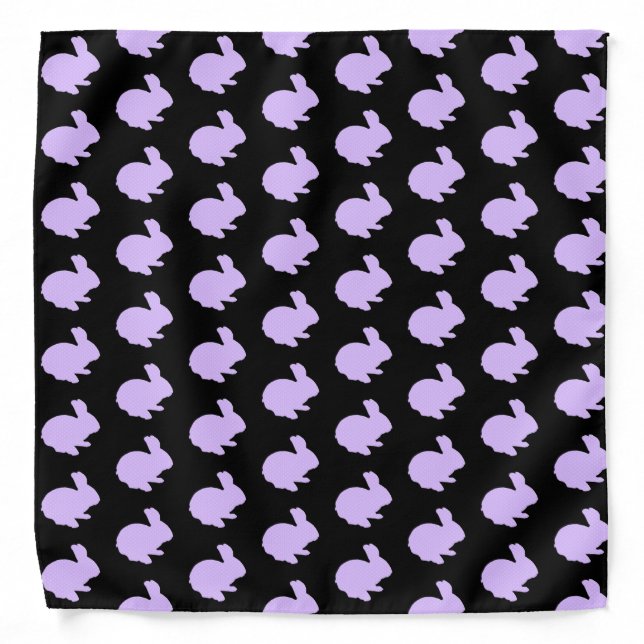 Purple Polka Dot Bunny Rabbit Bandana (Front)