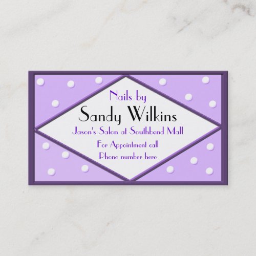 Purple polka dot Business Card