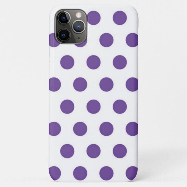 Purple Polka Dot Case-Mate iPhone Case (Back)