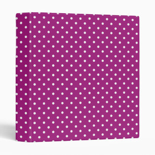 Purple Polka Dot Pattern 3 Ring Binder