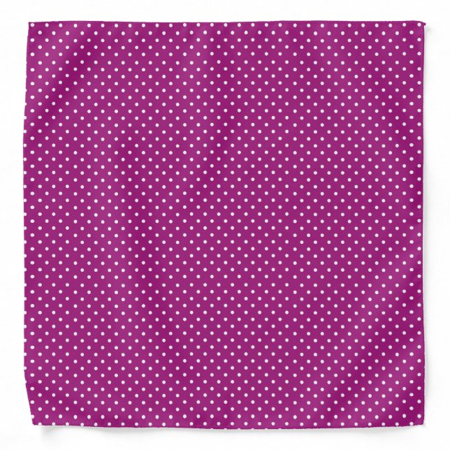 Purple Polka Dot Pattern Bandana (Front)